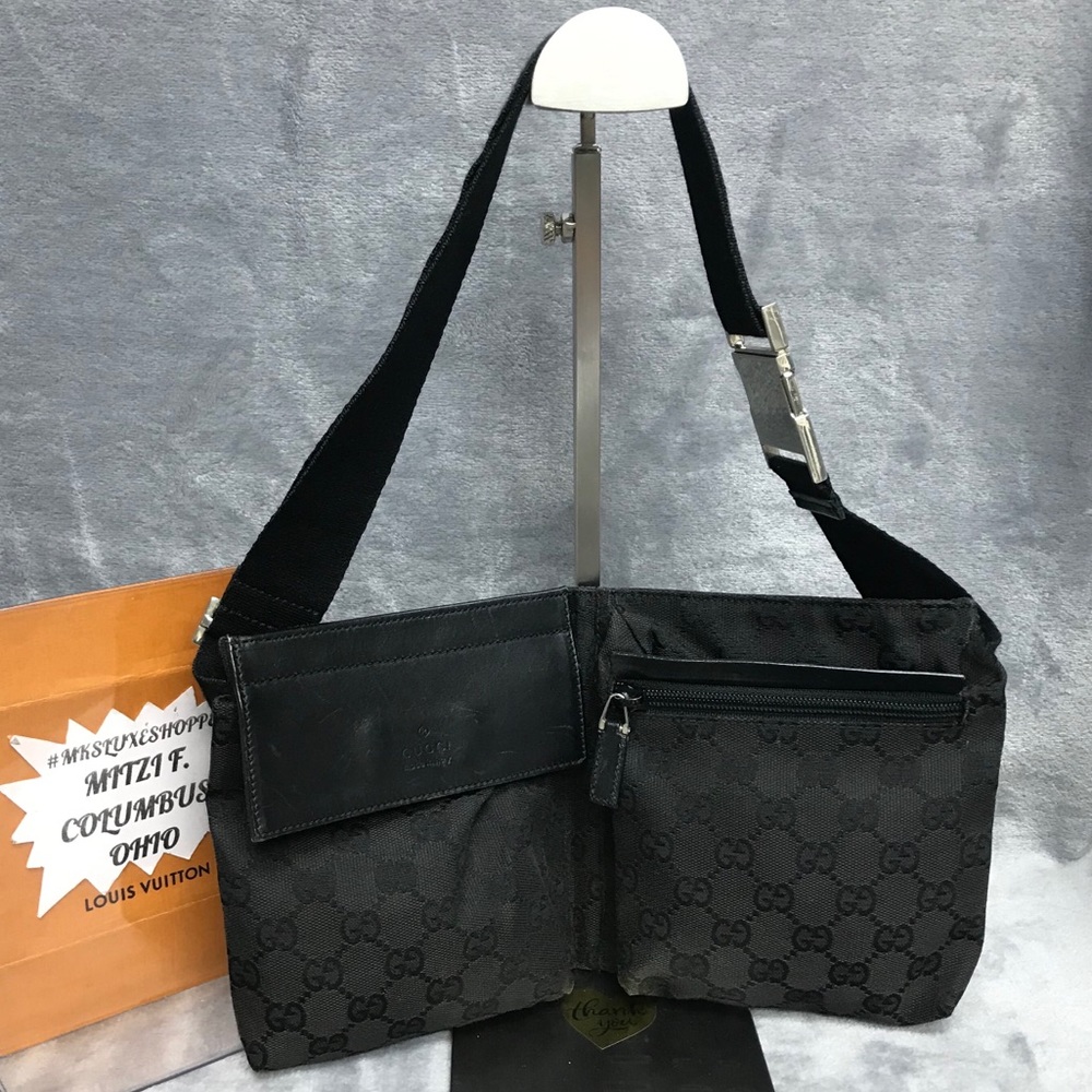 GUCCI BELT BUM BODY BAG BLK VGC